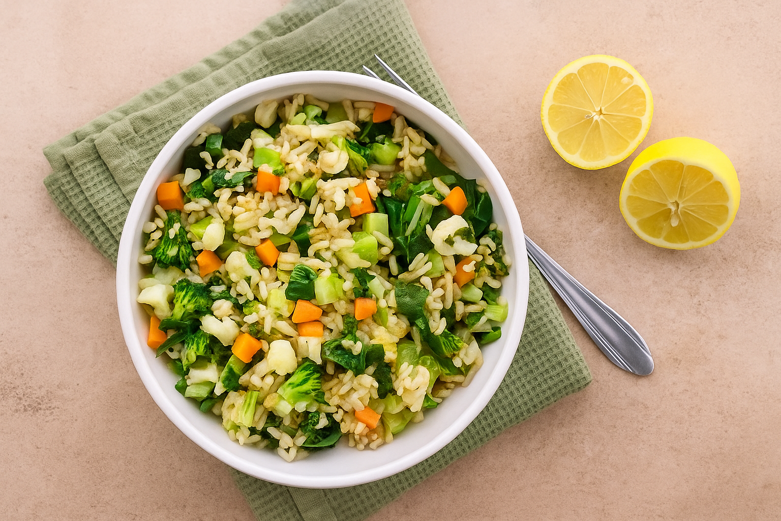 🥗 Arroz Integral com Legumes Coloridos — Leve, Saudável e Cheio de Sabor