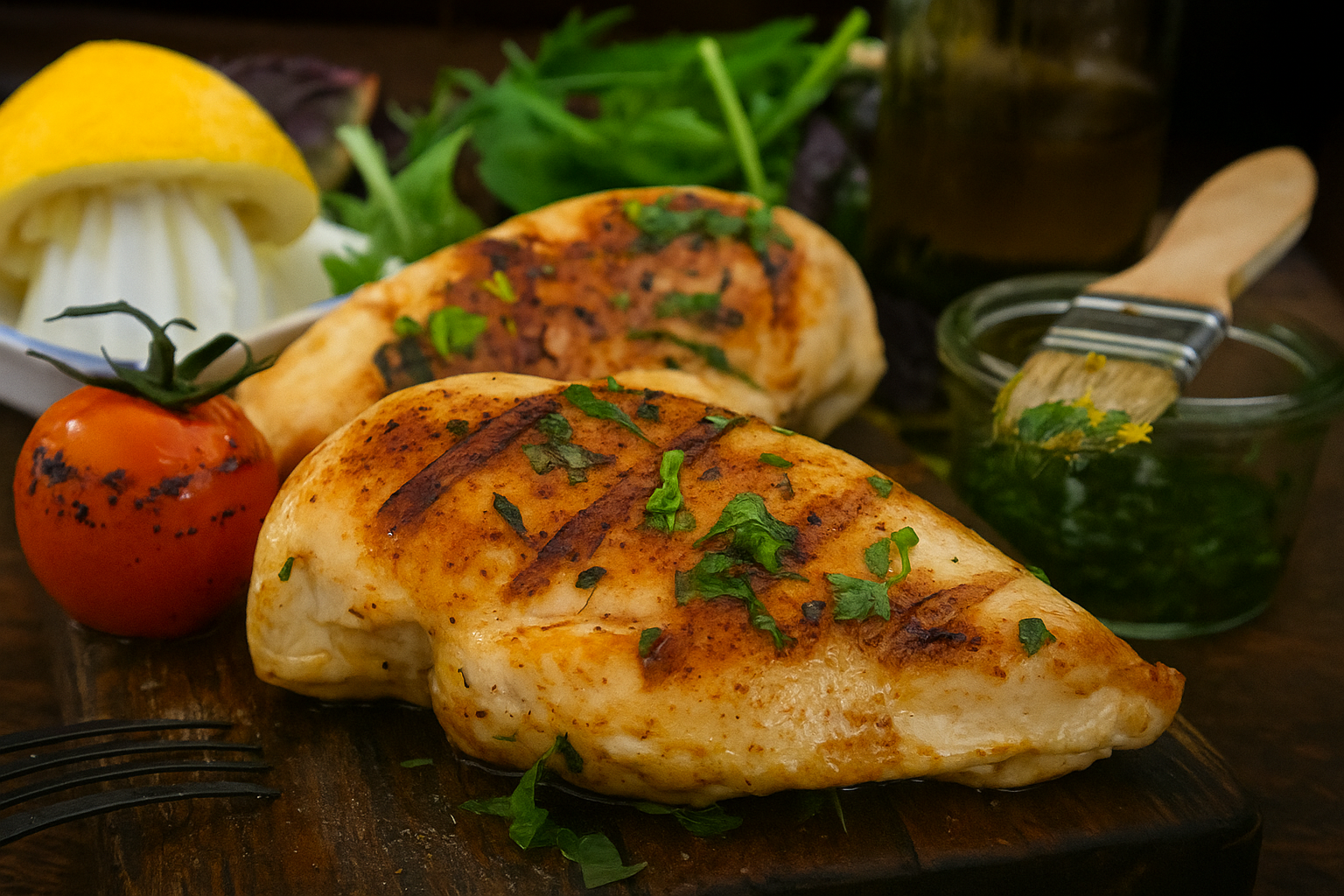 Frango Grelhado com Alho — Suculento, Douradinho