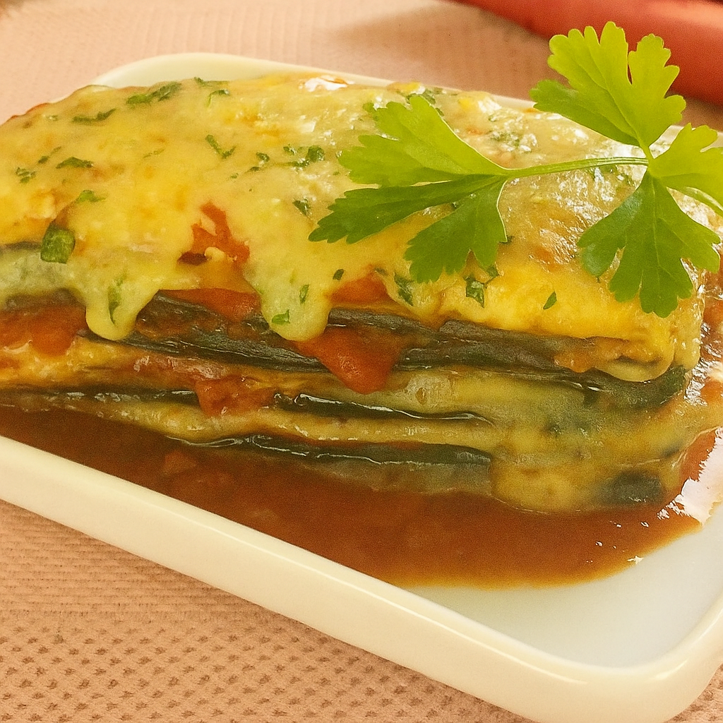 🍆 Lasanha de Berinjela Cremosa e Leve