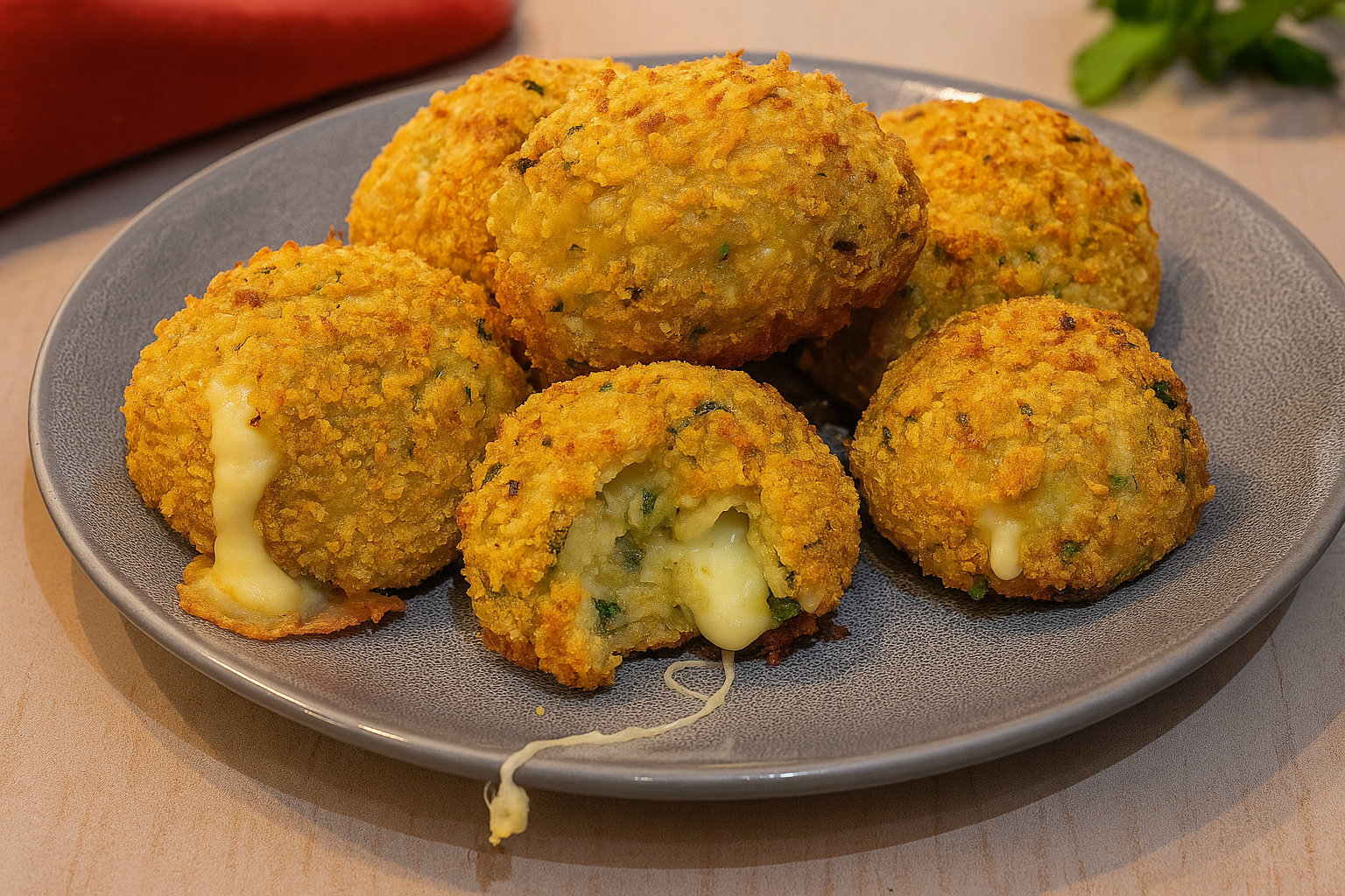 🧀 Bolinho de Arroz Recheado