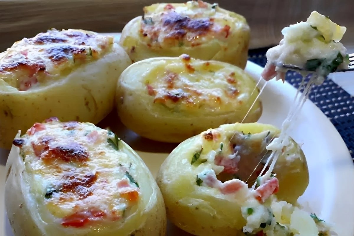 🥔 Batata Recheada com Queijo — Cremosa por Dentro, Crocante por Fora!