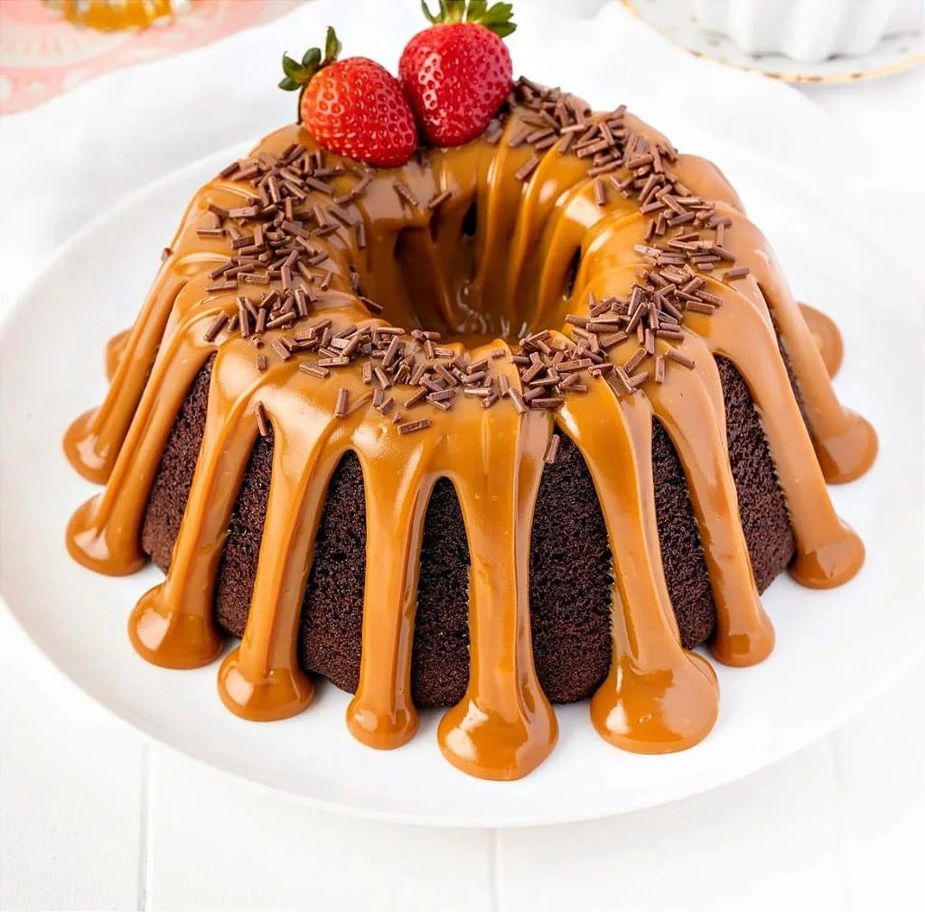 Bolo Vulcão de Doce de Leite