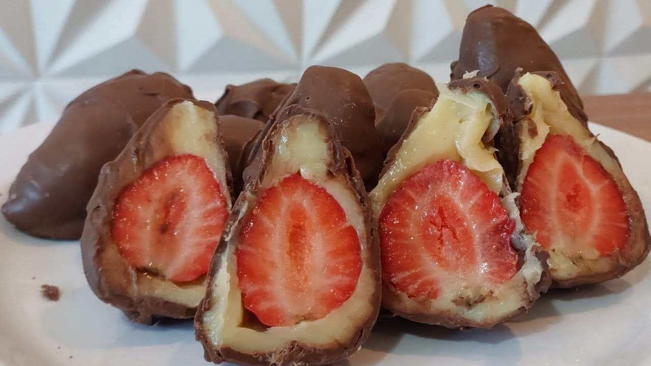 Coxinha de Doce de Leite e Morango