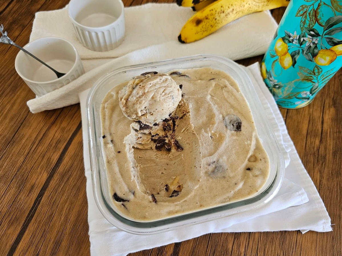 Sorvete de Banana Caseiro